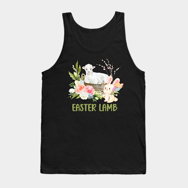 Easter Bunny Beautiful Easter Eggs Tank Top by ArtManryStudio